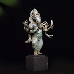 Vintage Standing Ganesha - Bronze Sculpture