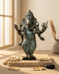 Vintage Standing Ganesha - Bronze Sculpture