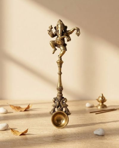 Buy Brass Ganesha Puja spoon