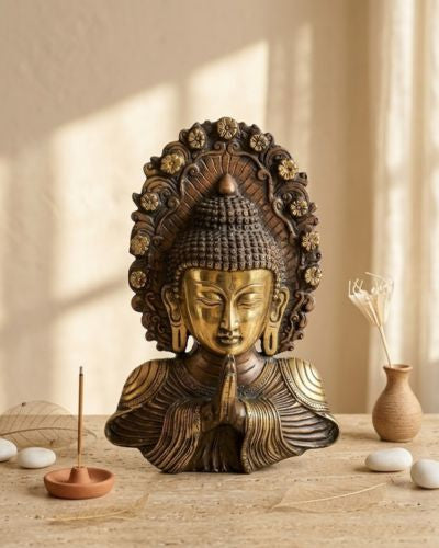 Buy Brass Buddha Mask Wall Hanging Namaste