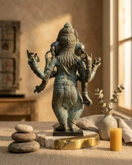 Vintage Standing Ganesha - Bronze Sculpture