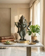 Vintage Standing Ganesha - Bronze Sculpture