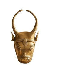 Indian Handcrafted Brass Cow Head Wall Hung