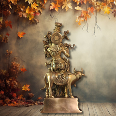 Brass Cow Krishna