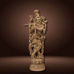 BRASS DETAILED RADHA KRISHNA IDOL