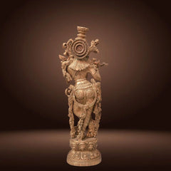 BRASS DETAILED RADHA KRISHNA IDOL
