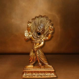 Brass Narsimha Standing Statue