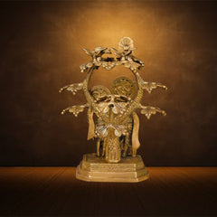 BRASS RADHA KRISHNA UNDER SACRED TREE IDOL