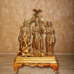 Brass Ram Darbar Idol With Ring