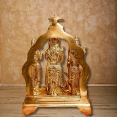 Brass Ram Darbar Idol With Ring