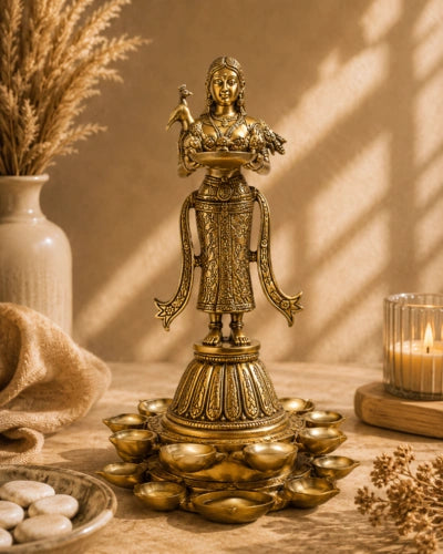 BRASS STANDING DEEP LAXMI
