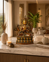BRASS TARA HINDU DEITY STATUE