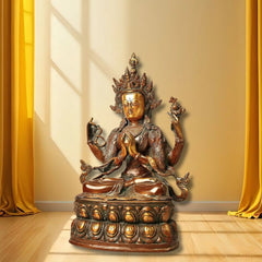 BRASS TARA HINDU DEITY STATUE