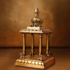 Brass Temple with Nandi