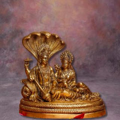 Brass Vishnu Laxmi Statue
