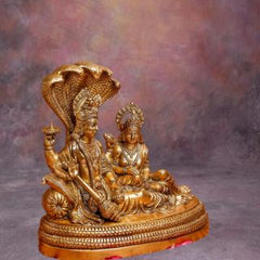 Brass Vishnu Laxmi Statue