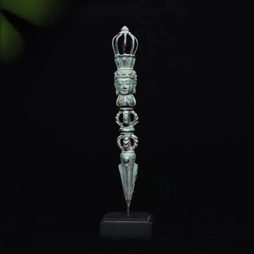 Balinese Bronze Dagger with Face of Buddha 18