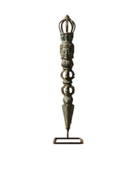 Balinese Bronze Dagger with Face of Buddha