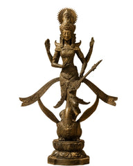 Balinese Broze Saraswati On Swan