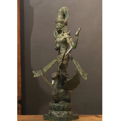 Balinese Broze Saraswati On Swan