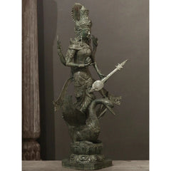 Balinese Broze Saraswati On Swan