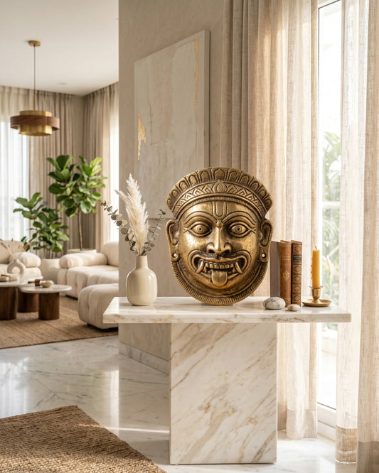 Bhairav Mask Brass (Wall Hanging)