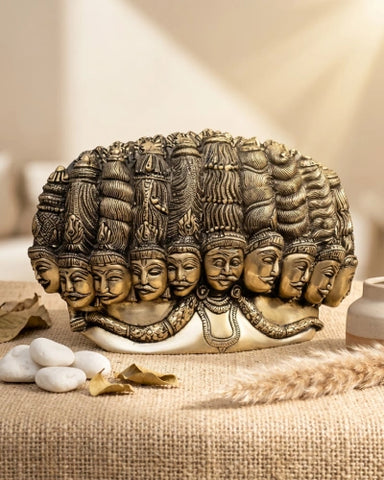 Brass 10 Headed Ravana Mandodri idol