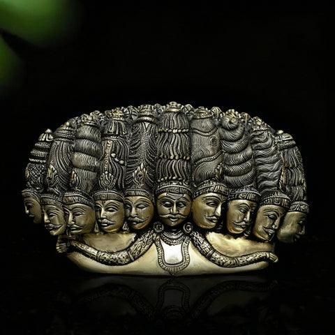 Brass 10 Headed Ravana & Mandodri idol