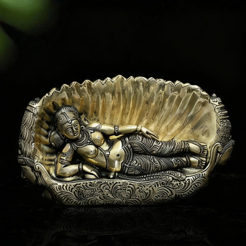 Brass 10 Headed Ravana & Mandodri idol