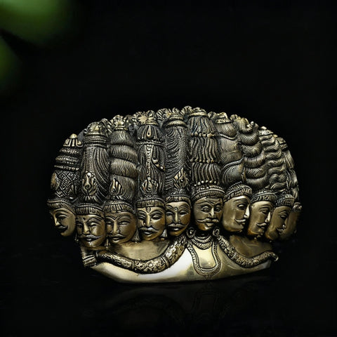Brass 10 Headed Ravana & Mandodri idol