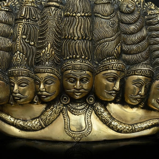 Brass 10 Headed Ravana &amp; Mandodri idol