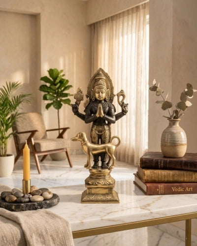 Buy Brass Antique Kaal Bhairava Statue