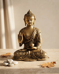Brass Blessing Buddha Golden