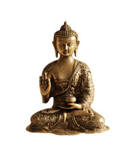 Brass Blessing Buddha Golden