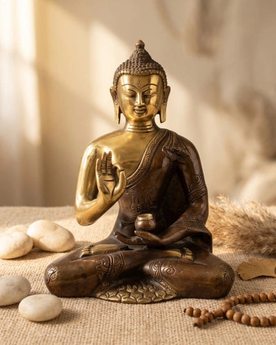 Brass Buddha Vitarka Mudra