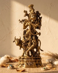 Brass Cow Krishna