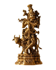 Brass Cow Krishna