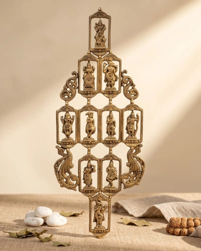 Buy Brass Dasavatharam Wall Hanging