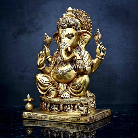 Brass Ganesha Idol Statue