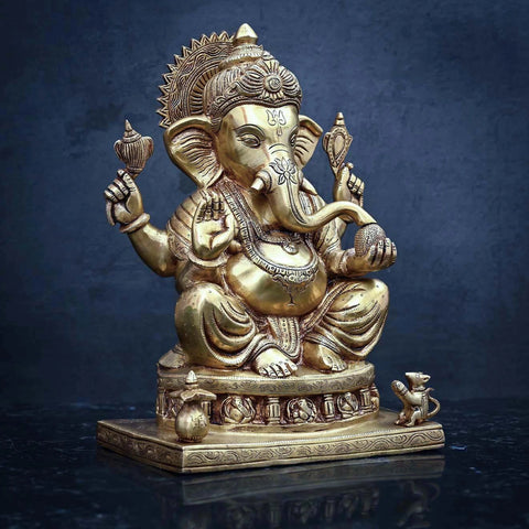 Brass Ganesha Idol Statue