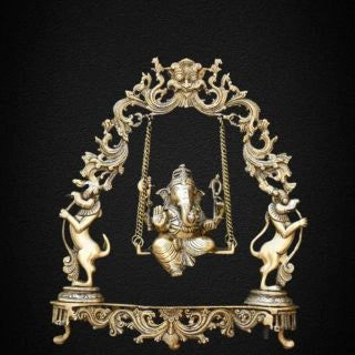 Buy Brass Ganesha On Prabhawali Swing