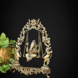 Buy Brass Ganesha On Prabhawali Swing