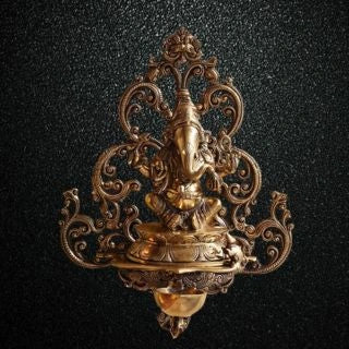 Brass-Ganesha-Wall-Hanging-Diya-1