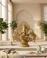 Buy Brass Ganesha antique Urli-Diya Online