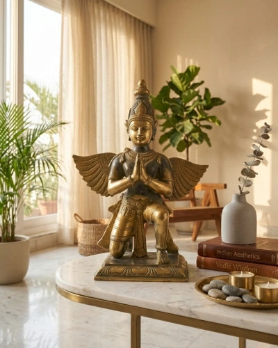Buy Brass Garuda in Namaskar Mudra