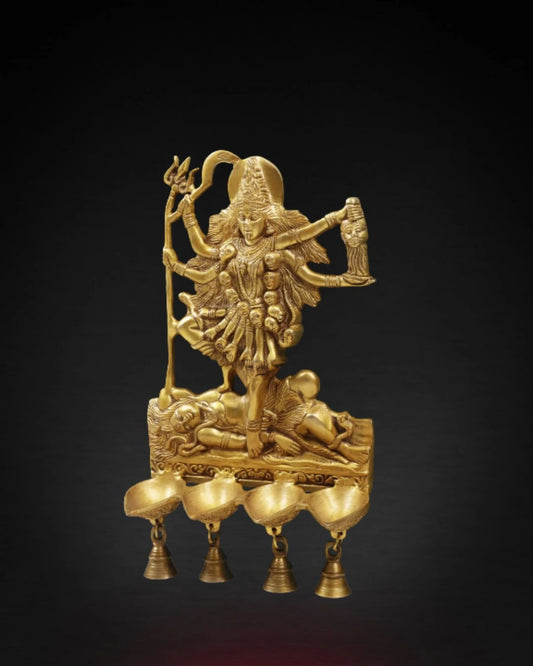 Buy Brass Goddess Kali Wall Hanging Lamps with Bells