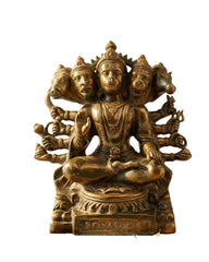 Brass Handcrafted Panchmukhi Hanuman Statue