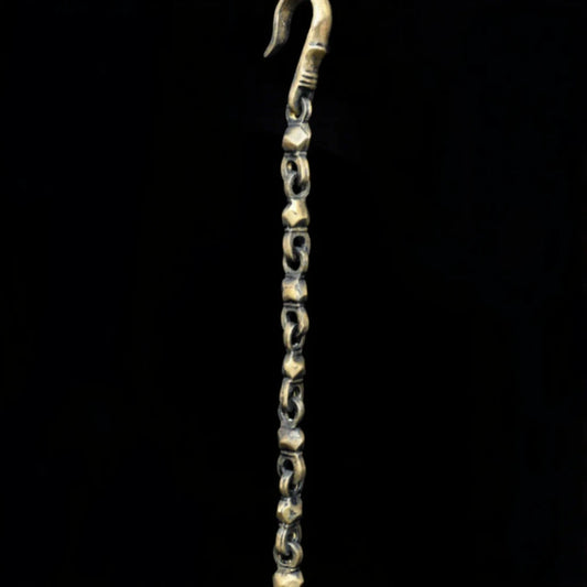 Brass Handcrafted Hanging Gaj-Laxmi Oil Lamp