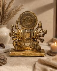 Brass Hanuman Bust Idol with Gada