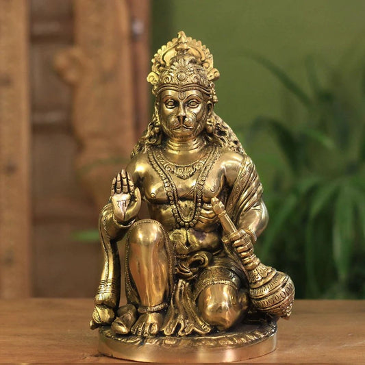 Brass Hanuman Sitting